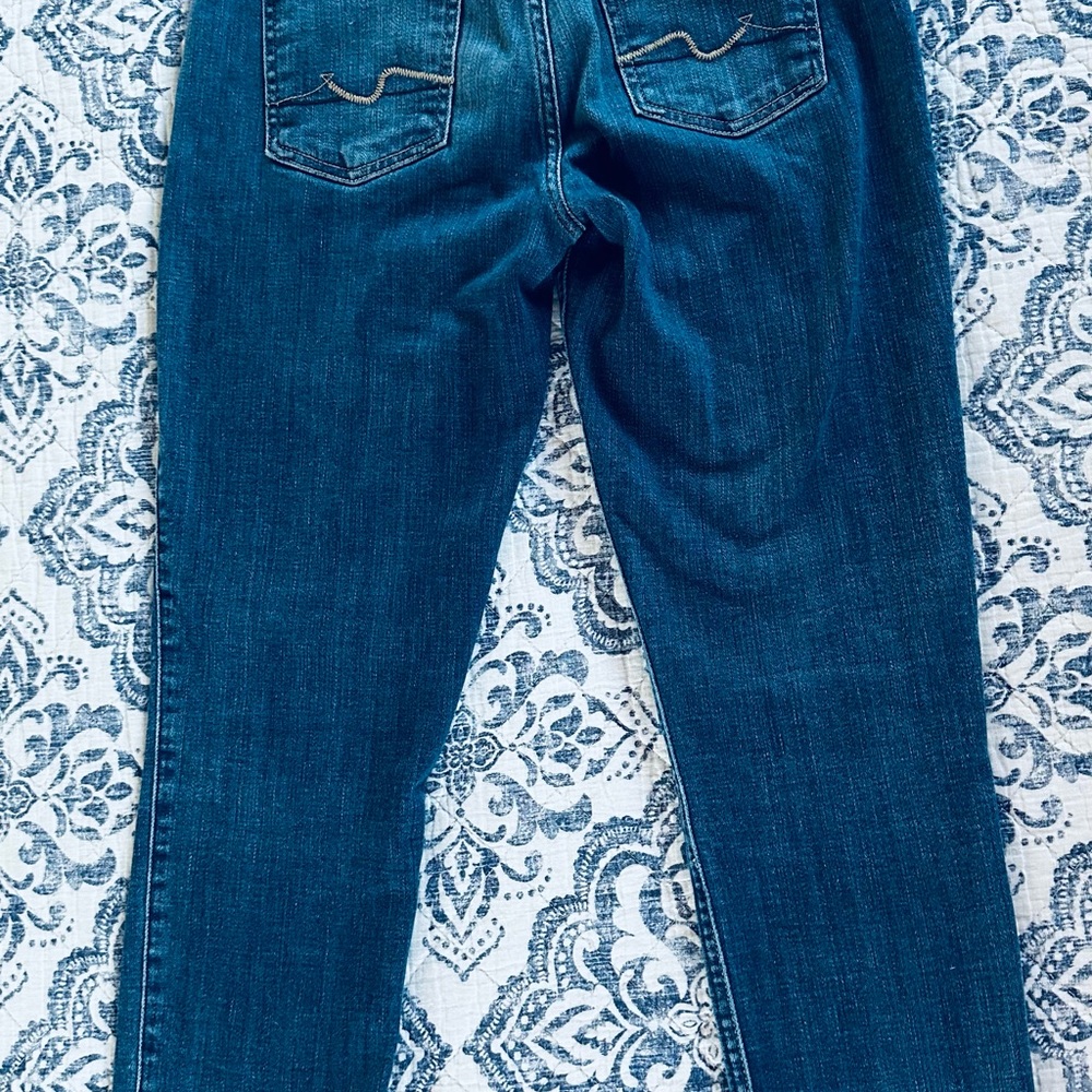 7 For All Mankind Medium Blue Straight Leg Jeans